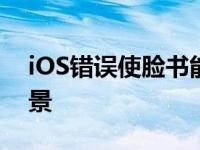 iOS错误使脸书能够访问iPhone摄像头的背景