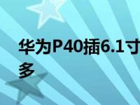 华为P40插6.1寸大屏 大小和iPhone11差不多