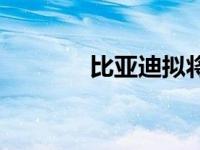 比亚迪拟将衍生电池单元上�