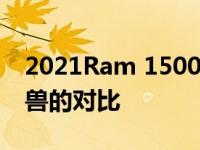 2021Ram 1500 TRX与福特F-150猛禽越野兽的对比