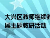 大兴区教师继续教育学校教研组体育教研室开展主题教研活动