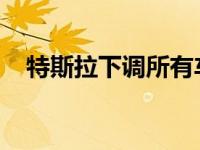 特斯拉下调所有车型价格以显示产量数字
