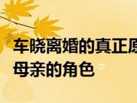 车晓离婚的真正原因是什么？现在她应该扮演母亲的角色