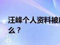 汪峰个人资料被底网曝光 汪峰手下的梗是什么？