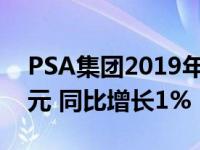 PSA集团2019年第三季度实现营收156亿欧元 同比增长1%
