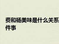 费和杨美味是什么关系？杨好吃了一回发了一份文件澄清一件事