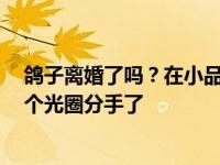 鸽子离婚了吗？在小品的最后 这个人也和一个新的伴侣 一个光圈分手了