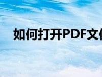 如何打开PDF文件教你如何打开PDF文件