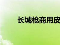 长城枪商用皮卡 综合素质与载重量