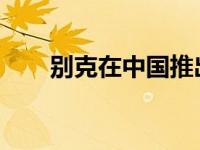 别克在中国推出四款超豪华小型货车