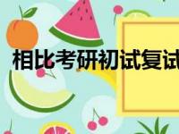 相比考研初试复试会相对简单一些怎么准备