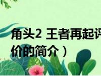 角头2 王者再起评价（关于角头2 王者再起评价的简介）