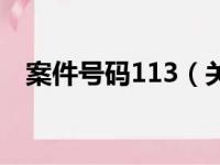 案件号码113（关于案件号码113的简介）