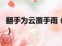 翻手为云覆手雨（关于翻手为云覆手雨的简介）