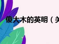 傻大木的英明（关于傻大木的英明的简介）