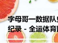 字母哥一数据队史第二 今年就可能破贾巴尔纪录 - 全运体育网