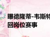 曝德隆蒂-韦斯特正为BIG3公开赛青训 想重回岗位赛事