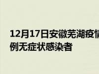 12月17日安徽芜湖疫情数据通报:新增0例本土确诊病例和0例无症状感染者