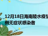 12月18日海南陵水疫情数据通报:新增0例本土确诊病例和0例无症状感染者
