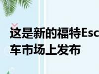 这是新的福特Escort它将于1月20日在中国汽车市场上发布
