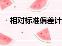 相对标准偏差计算公式的Excel应用指南