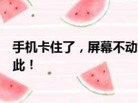 手机卡住了，屏幕不动也无法关机怎么办？实用解决方案在此！