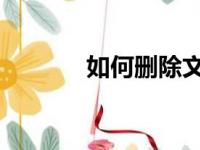 如何删除文档中的页眉和页脚