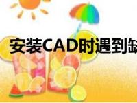 安装CAD时遇到缺少NET组件问题怎么办？