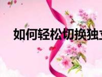 如何轻松切换独立显卡：一步步教你操作