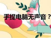 手提电脑无声音？快速解决与恢复方法大全