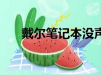 戴尔笔记本没声音了？快速恢复指南！