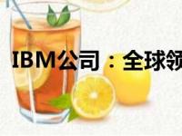 IBM公司：全球领先的科技与咨询服务巨头