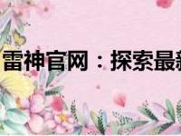 雷神官网：探索最新科技，体验极致游戏生活
