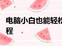 电脑小白也能轻松搞定：电脑重装系统详细教程