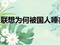 联想为何被国人唾弃：探究背后的原因与现象