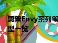 惠普Envy系列笔记本电脑全面解析：多款机型一览